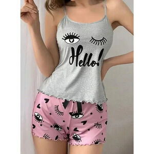 Pajama Set Pink/Grey Size 4